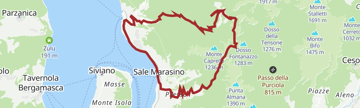 Route map: MTB Sale Marasino